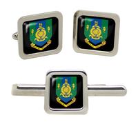 Commando Logistica Regiment Royal Marines Quadrato Gemelli E Fermacravatta Set