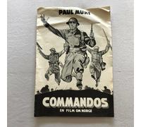 Commandos Strike at Dawn Paul Muni, Anna Lee Vintage 1942 Danish Movie Program