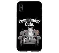 Commands? Simpatico divano per amanti dei gatti Custodia per iPhone XS Max