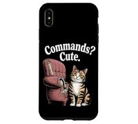 Commands? Simpatico divano per amanti dei gatti Custodia per iPhone XS Max