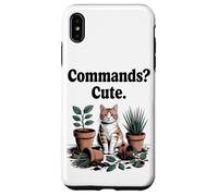 Commands? Simpatico divano per amanti dei gatti Custodia per iPhone XS Max