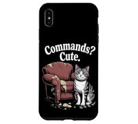 Commands? Simpatico divano per amanti dei gatti Custodia per iPhone XS Max