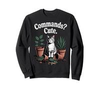 Commands? Simpatico gatto amante dei gatti Pianta gattino divertente Felpa