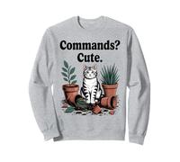 Commands? Simpatico gatto amante dei gatti Pianta gattino divertente Felpa