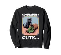 Commands? Simpatico gatto amante dei gatti Pianta gattino divertente Felpa