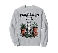 Commands? Simpatico gatto amante dei gatti Pianta gattino divertente Felpa