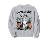 Commands? Simpatico gatto amante dei gatti Pianta gattino divertente Felpa