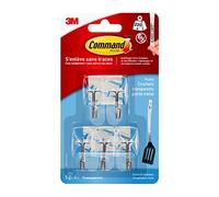 CommandTM 17067CLR-5 - Ganci con punta in metallo trasparente con linguette trasparenti