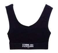 Comme Des Fuckdown Black Cotton Women Top - IT36|XXS