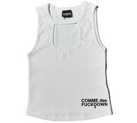 Comme Des Fuckdown White Cotton Women Top - S