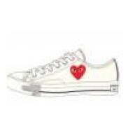 Comme des Garçons Play, ,Shoes ,Uomo ,Beige ,42 1/2 EU Chuck Taylor 70 Small Red Heart Low Top