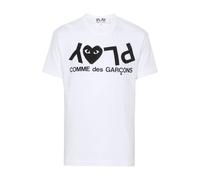 Comme des Garçons Play - T-shirt con logo stampato - - Tops - unisex - Bianco - M