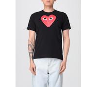 COMME DES GARÇONS PLAY T-shirt in cotone con monogram S Nero