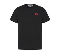 Comme des Garçons Play, ,Tops ,Uomo ,Nero ,XL T-Shirt Con Doppio Stemma Borgogna