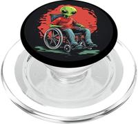 Commedia cosmica con questo alieno rotolante in sedia a rotelle PopSockets PopGrip per MagSafe