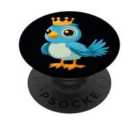 Commedia di uccelli incoronati per ragazzi e ragazze PopSockets PopGrip Adesivo