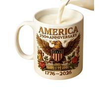 commemorativa del 250° compleanno, in ceramica commemorativa, da caffè da 11 oz con stampa di compleanno, regalo di bicchieri in porcellana, tazze stile celebrazione, tazze