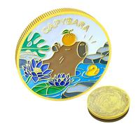 Commemorative Coin, Capybara Collectible, Acrylic Protective Box, Souvenir Keepsake, Uniques Gift for Friends Family Birthday Christmas, Home Decor Display, 1 Piece, 0.1 Inches