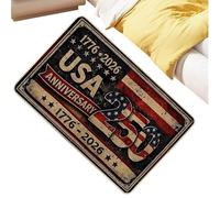 Commemorative Door Mat - 250th-Theme Rugs, Indoor Door Mat for Floor, Robust Entrance Piece, Home Decor Item with Commemorative Pattern Print, Protective Flooring Unit for Living Room Kitchen