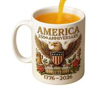 Commemorative Mug - 250th Birthday Patriotic Mug, Patriotic Tea Cup for Celebrating, Drinkware Gift Set, Home Dining Drinkware with Premium Quality, Drinking Support Mugs for Sipping and Toasting