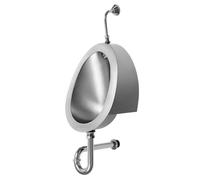 Commercial 304 Stainless Steel Wall-Mounted Urinal, Wall Mounted Automatic Sensor Urinal, Men's Bathroom Urinal, with Flush Valve, Men's Urinal for in Businesses, and Restaurants.