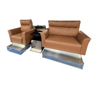 Commercial Billiard Viewing Sofa, Durable PU Leather Billiard Viewing Sofa, Comfort Upholstered Seating for Pub Club Game House(D)