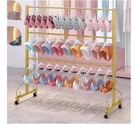 Commercial Bra Hanging Holder, Portable Tank Tops/Underwear/Panties Display Rack for Retail Store/Closet, with 360° Rotatable Wheels, 60 80 100 120 150 cm Long(Gold,Length-100cm(39.4in))