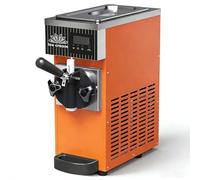 Commercial Countertop Ice Cream Machine, Single Flavor Commercial Soft Serve Ice Cream Machine, 4 A 5L/H Di Rendimento, Pannello LCD, Pulizia Automatica, Acciaio Inossidabile, Per Bar(Orange)