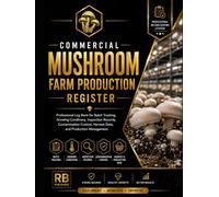 Commercial Mushroom Farm Production Register: Professional Log Book for Batch Tracking, Growing Conditions, Environmental Monitoring, Contamination ... Production Analysis, and Farm Documentation