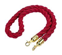 Commercial VIP Queue Barrier Rope/Hanging Crowd Control Rope,Hemp Heavy-Duty Twisted Stanchion Rope, for Bank Hotel Hospital(Red,0.9m/3ft/36inch)