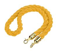 Commercial VIP Queue Barrier Rope/Hanging Crowd Control Rope,Hemp Heavy-Duty Twisted Stanchion Rope, for Bank Hotel Hospital(Yellow,0.6m/2ft/24inch)
