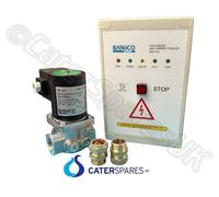 Commerciale Gas Interlock Sistema Kit 3/4 Solenoide Valvola Incorporato Ventola
