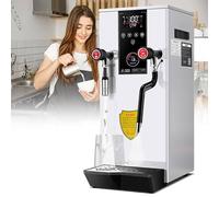 Commerciale Schiumalatte, 12l Multiuso Completamente Automatico Macchina per Schiumare L'acqua Bollente a Vapore, Macchina per Schiumare Il Caffè Elettrica, Macchina per Schiumare per Caffè White