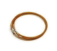 Commercio all'ingrosso 10 pezzi/lotto 18" vari colori filo di acciaio catena corda 1 mm corda catena collana girocollo gioielli fai da te corde risultati-oro