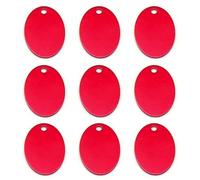Commercio All'ingrosso 100 Pezzi Targhetta Per Cani Ovale In Alluminio Vuota Personalizzata Con Nome Dell'animale Domestico Inciso, Numero Di Telefono, Etichetta Pendente,Rosso,38X25 Mm