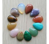 Commercio all'Ingrosso 50 pz/Lotto Pietra Naturale Mista Goccia d'Acqua CABOCHON Perline di Pietra 18x25mm