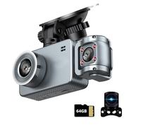 Commercio estero All-Smart Chip 4K Nuova Guida Tre Obiettivi WIFI Interconnessione Car Driving CARDVR Camera con Ultra Clear Pixels, Ultra Wide Angle, High Definition Night Vision, Mobile