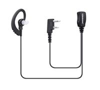 COMMIXC Confezione da 2 cuffie radio bidirezionali con microfono PTT, 3,5 mm + 2,5 mm, 2 pin, compatibili con Kenwood ProTalk FreeTalk, Bao Feng Walkie Talkie