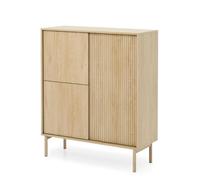 Commoda TAU KOM1 - Rovere Cremona - Frontali Ribeccati - Larghezza 104 cm, Altezza 122 cm, Profondità 40 cm