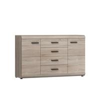 Commode LYNGDAL KOM2 - Rovere Sonoma - Cassetti - Larghezza 140 cm, Altezza 87 cm, Profondità 42 cm