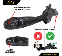 Commodo Luci Com2000 Commutatore Levetta Nero per 206 307 406 96605602XT 6242A7
