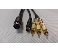Commodore 64 128 High Quality S-VIDEO & Composite Video Cable TV 75Ohm gold(NEW)