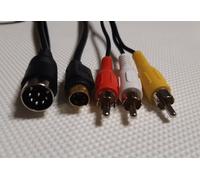Commodore C64 C128 High Quality S-VIDEO & Composite Video Cable TV - BASE (NEW)