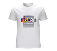 Commodore Vic 20 64 PC Personal Computer Retro Gaming Video Game G500 Gi Men's White T-Shirt Unisex Clothing XL
