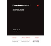 Common Core Bible: Luther - 1 - Plain - German - Transliterated - Hebrew