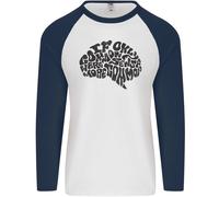 Common Sense Divertente Sarcasmo Cervello Slogan Uomo L/S Maglietta Baseball