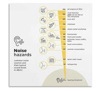 Common Sounds Noise Poster Decibel Level Guide Decor