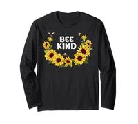 Common Sunflower Inspirational Motivation Bee Kind Maglia a Manica
