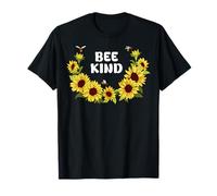 Common Sunflower Inspirational Motivation Bee Kind Maglietta