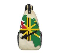 Commonwealth of Dominica Flag Map04 Crossbody Sling Bag Crossbody Shoulder Chest Bag Tracolla Tracolla Vita Fanny Pack Uomini Donne